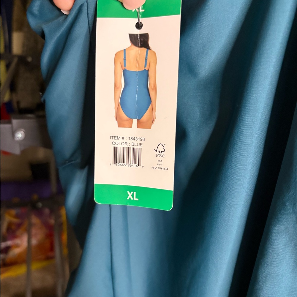 DKNY Teal One-Piece Woman’s Swimwear - Picture 4 of 11
